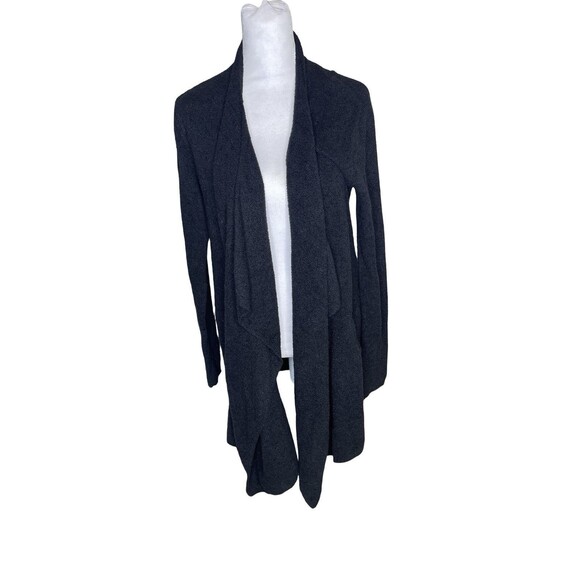 Barefoot Dreams Cozy Chic Lite Cascade Cardigan Sweater Black Women S / M - Picture 10 of 10